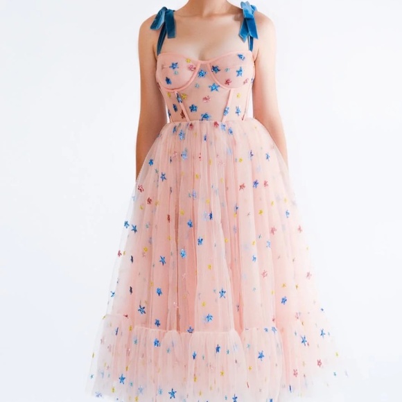 Pink Sky Midi Dress - Picture 1 of 8